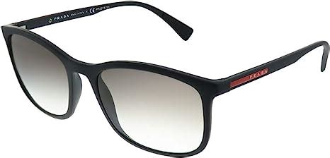 Prada PS 01TS DG00A7 Black Rubber Plastic Rectangle 